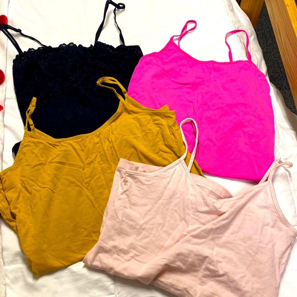 4 everyday basic spaghetti strap tops